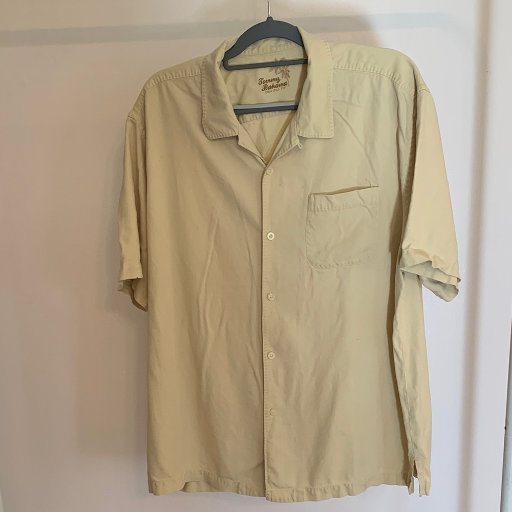 Tommy Bahama Men's Tan Button Down Shirt